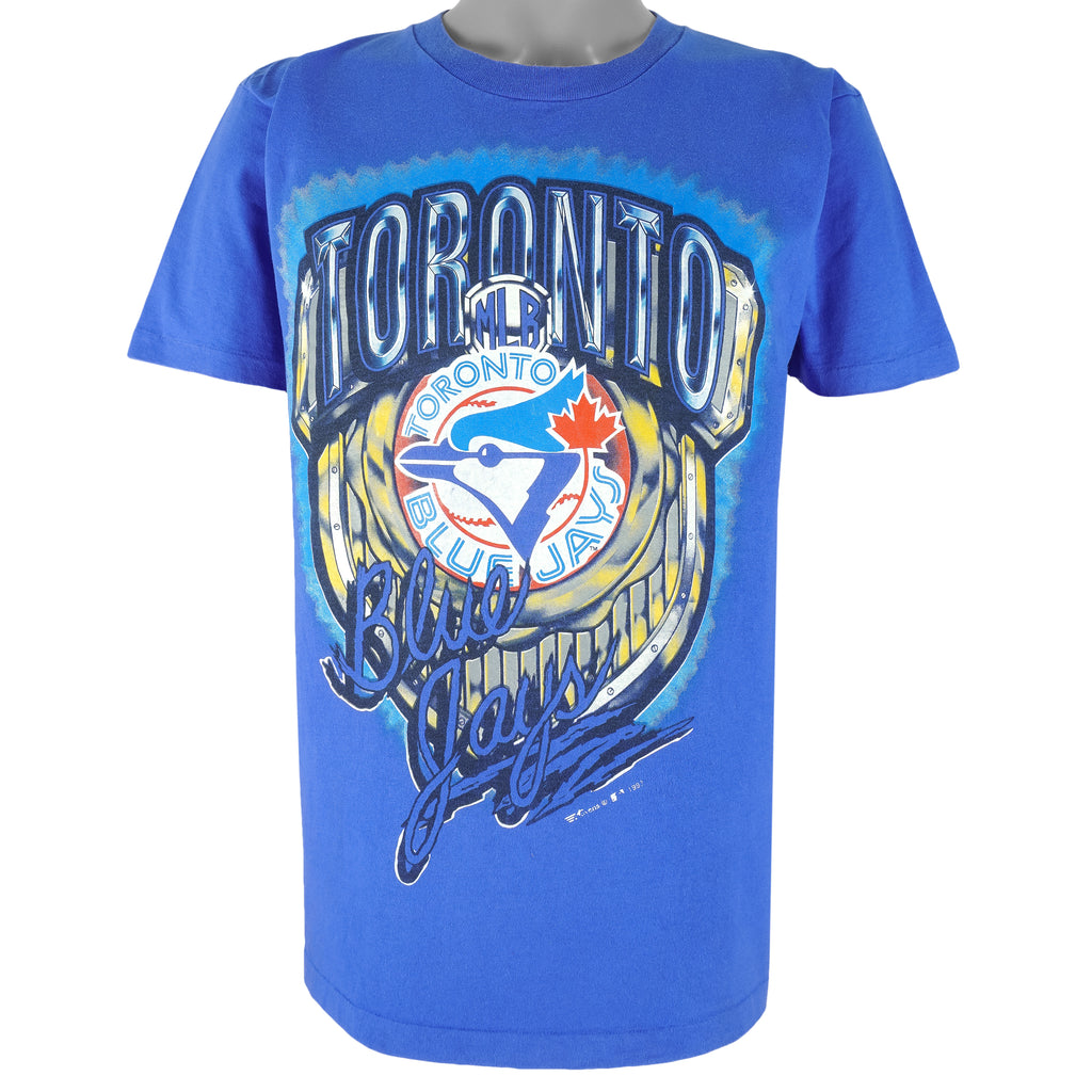 MLB (Ravens Athletic) - Toronto Blue Jays Single Stitch T-Shirt 1993 Medium Vintage Retro Baseball