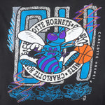 NBA (Magic Johnson T's) - Charlotte Hornets Single Stitch T-Shirt 1990s Large Vintage Retro Basketball