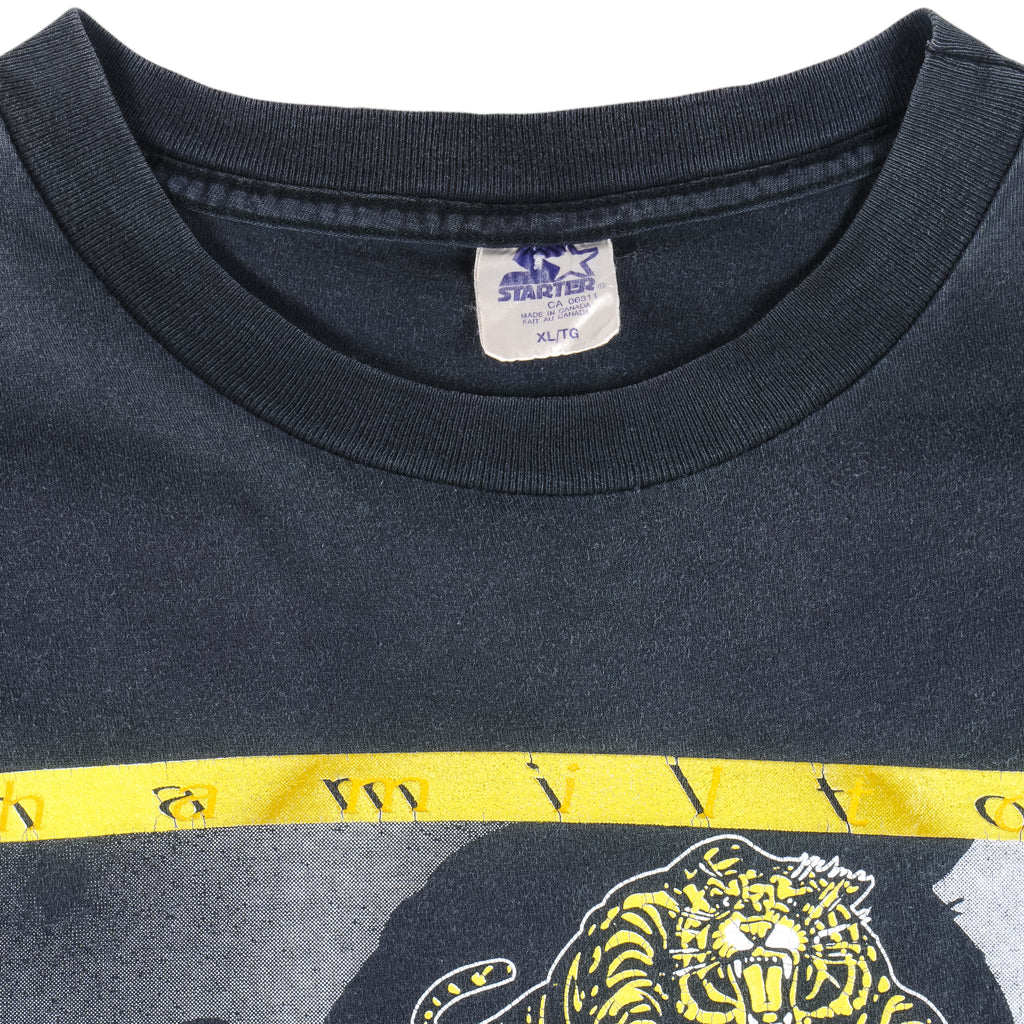 Starter - CFL Hamilton Tiger Cats Single Stitch T-Shirt 1999 X-Large Vintage Retro Football