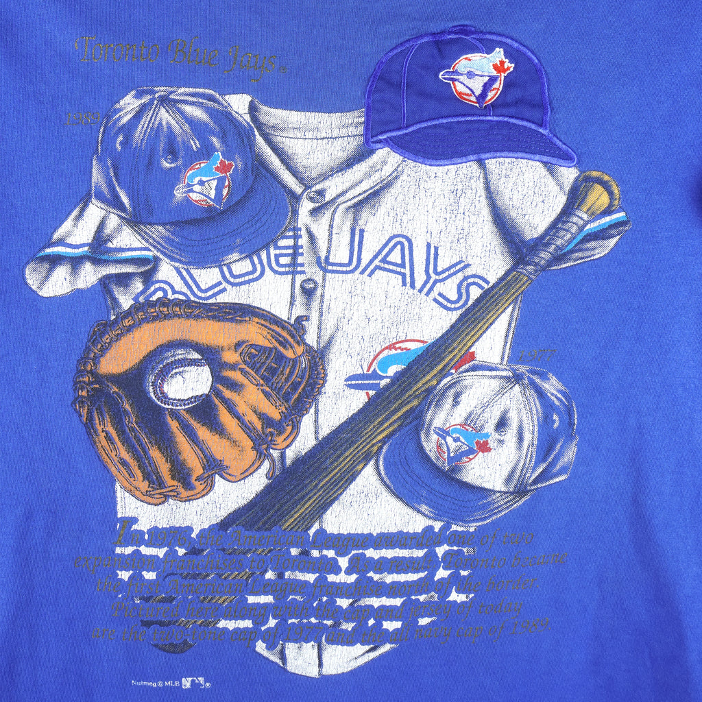 MLB (Nutmeg) - Toronto Blue Jays T-Shirt 1990s Medium Vintage Retro Baseball