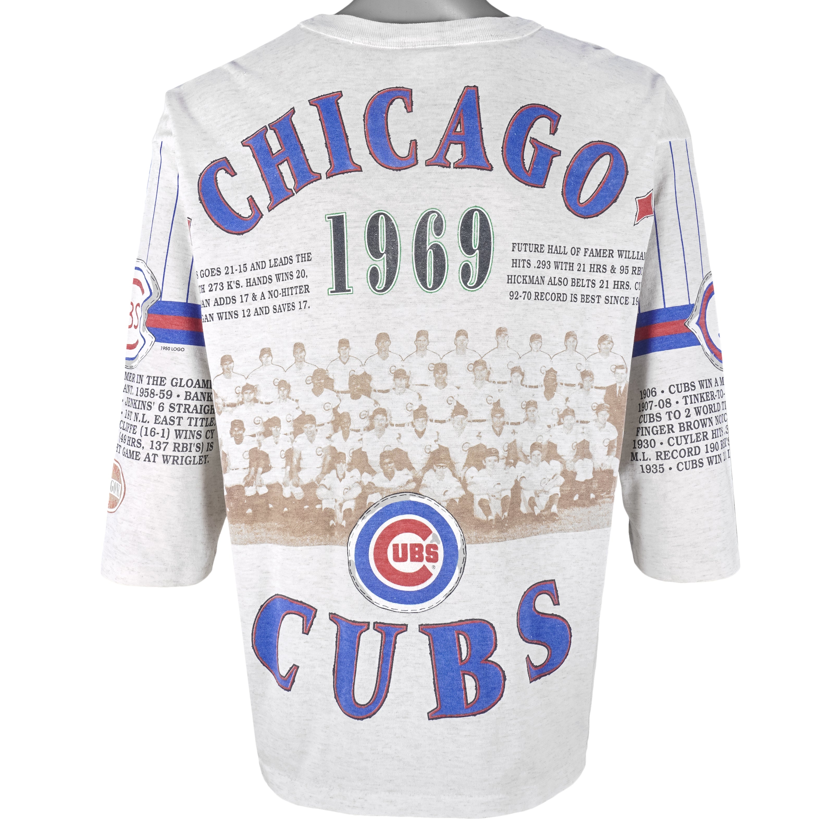 Vintage Chicago Cubs MLB Baseball Jersey Grey Large