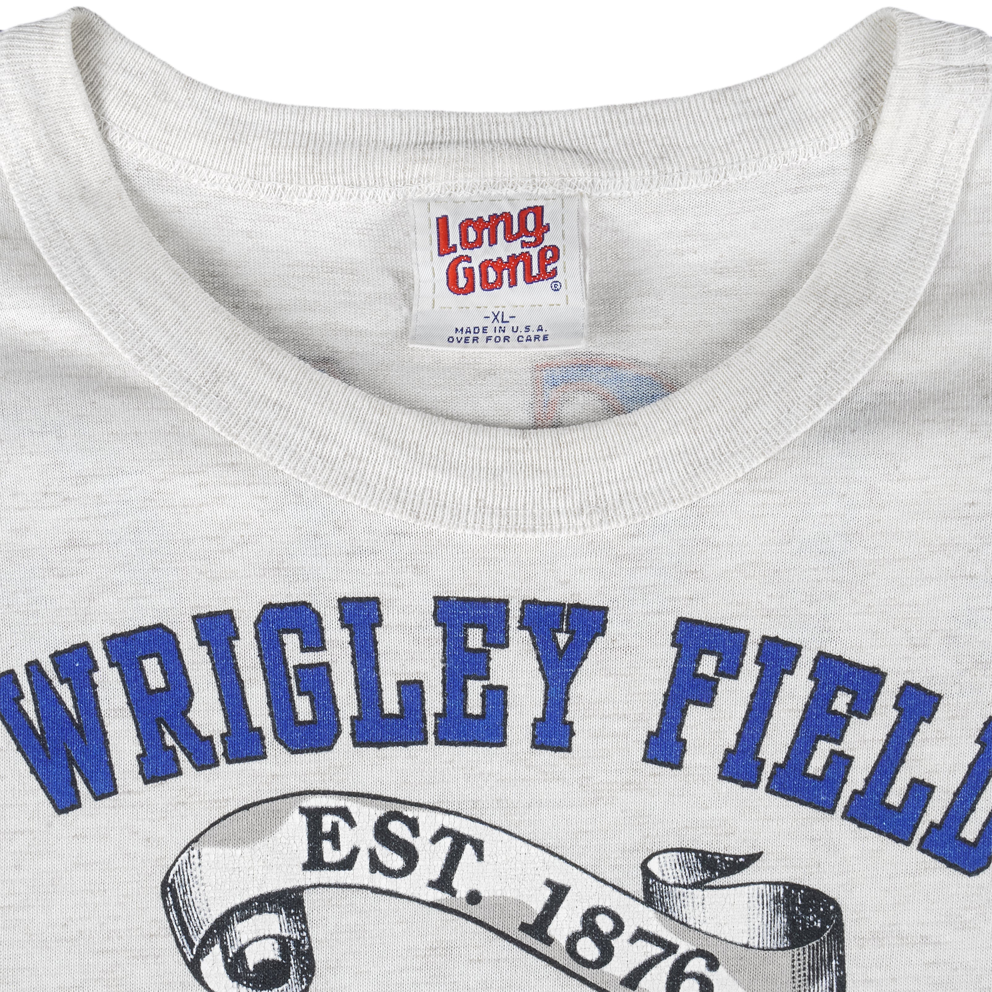 L) Vintage Single Stitched Chicago Cubs All Over Print T Shirt