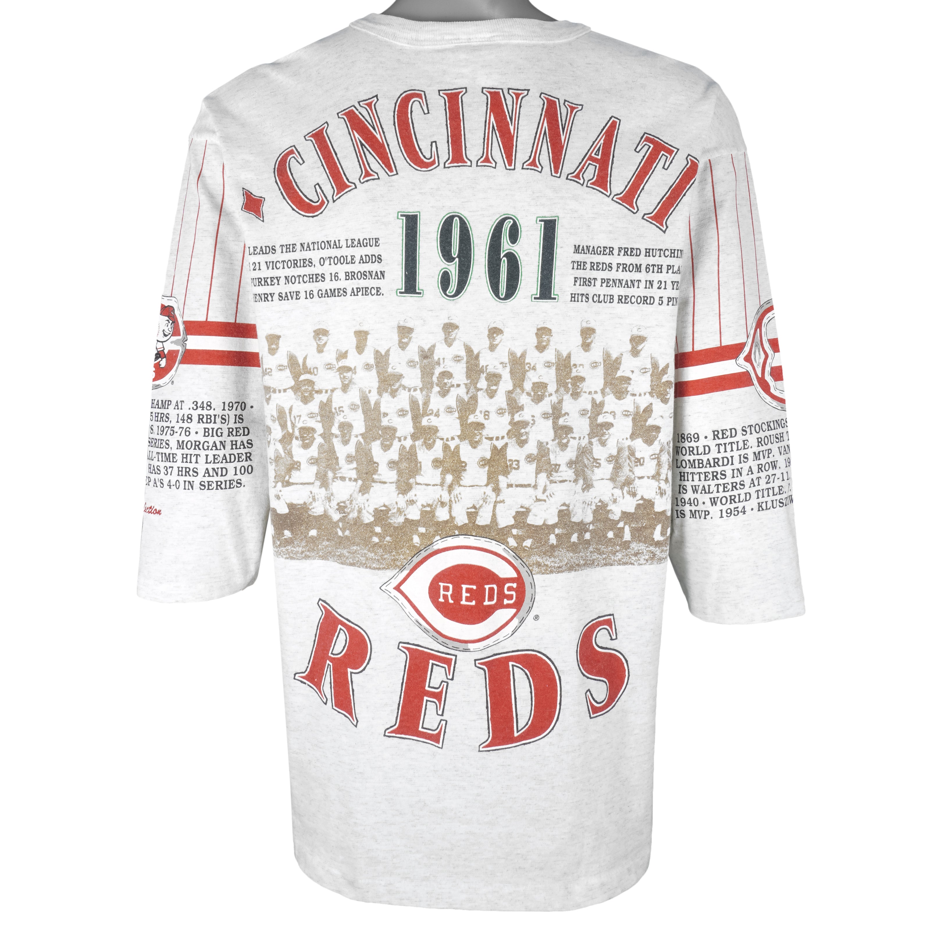 Vintage Starter MLB Cincinnati Reds Baseball Vest Jersey L Sz White Sewn