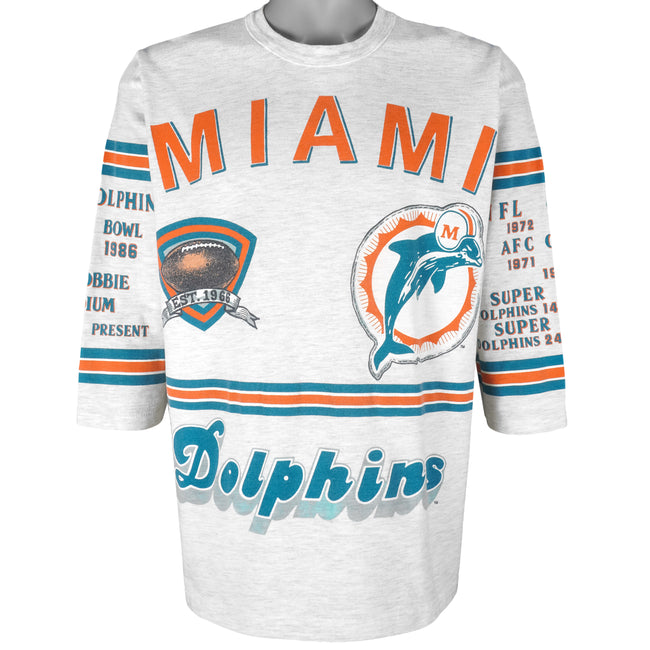 Vintage NFL (Long Gone) - Miami Dolphins 1972 Perfect Season Single Stitch  T-Shirt 1990 X-Large – Vintage Club Clothing