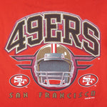 NFL (Logo 7) - San Francisco 49ers Helmet T-Shirt 1995 Large Vintage Retro Football