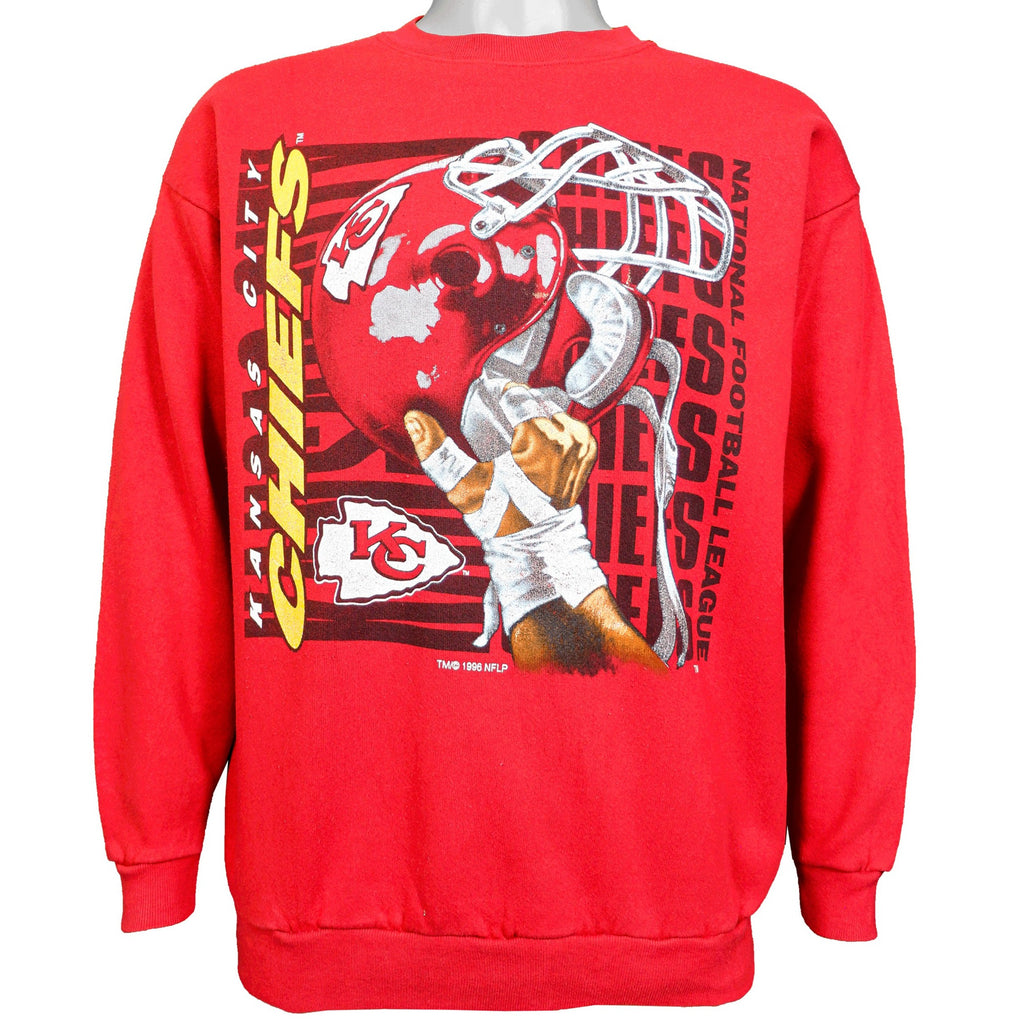 NFL - Kansas City Chiefs Crew Neck Sweatshirt 1996 Medium Vintage Retro Football