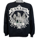 Vintage - Black Canada North Sweatshirt Medium Vintage Retro