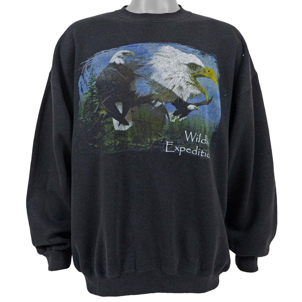 Vintage (Tultex) - Wildlife Expedition - Eagles Sweatshirt 1990s X-Large Vintage Retro