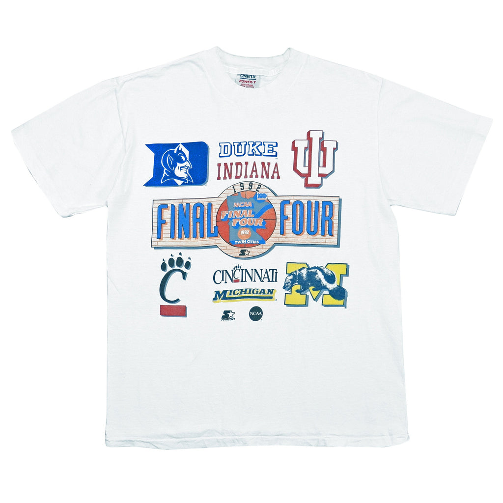 NCAA - White Final Four T-Shirt 1992 Medium Vintage Retro Basketball 