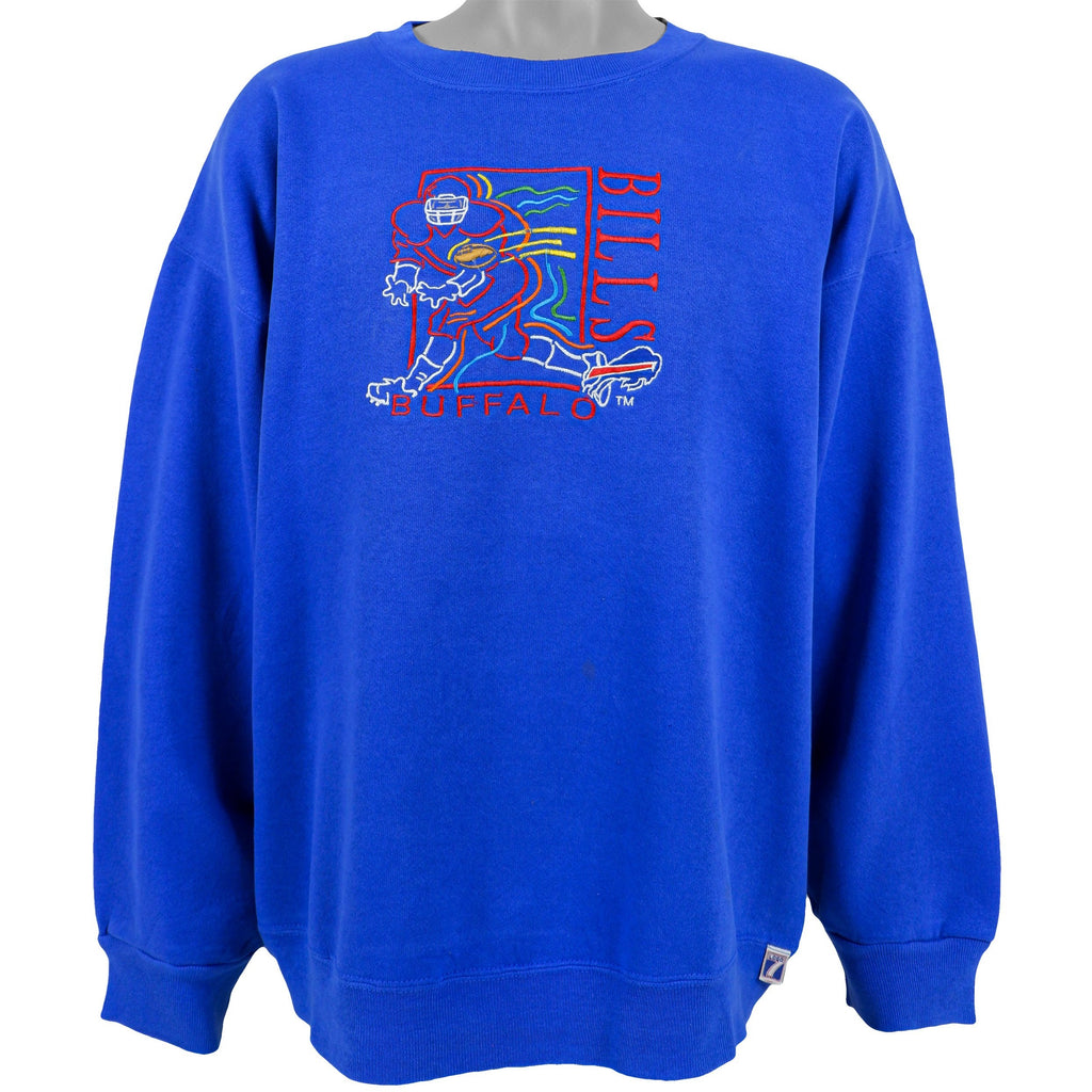 NFL (Logo 7) - Buffalo Bills Spell-Out Sweatshirt 1990s XX-Large Vintage Retro Football