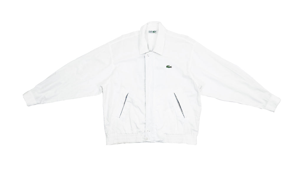 Lacoste - White Chemise Harrington Jacket 1990s Large Vintage Retro