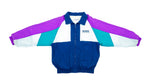 Reebok - Blue & Purple & White Spell-Out Windbreaker 1990s Medium Vintage Retro