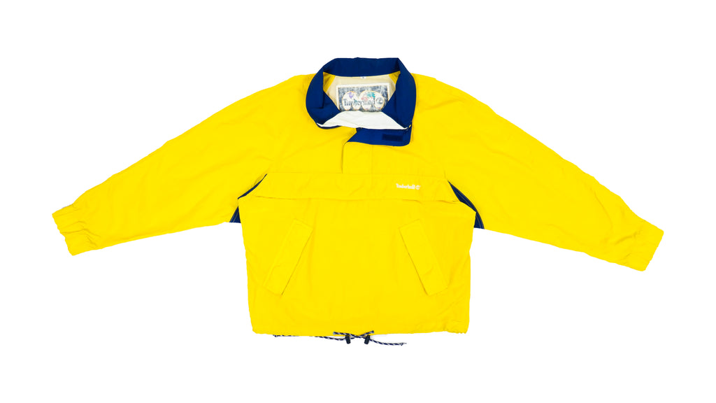 Timberland - Yellow 1/4 Zip Windbreaker 1990s Large Vintage Retro