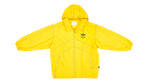 Adidas - Yellow Spell-Out Hooded Jacket 1990s Large