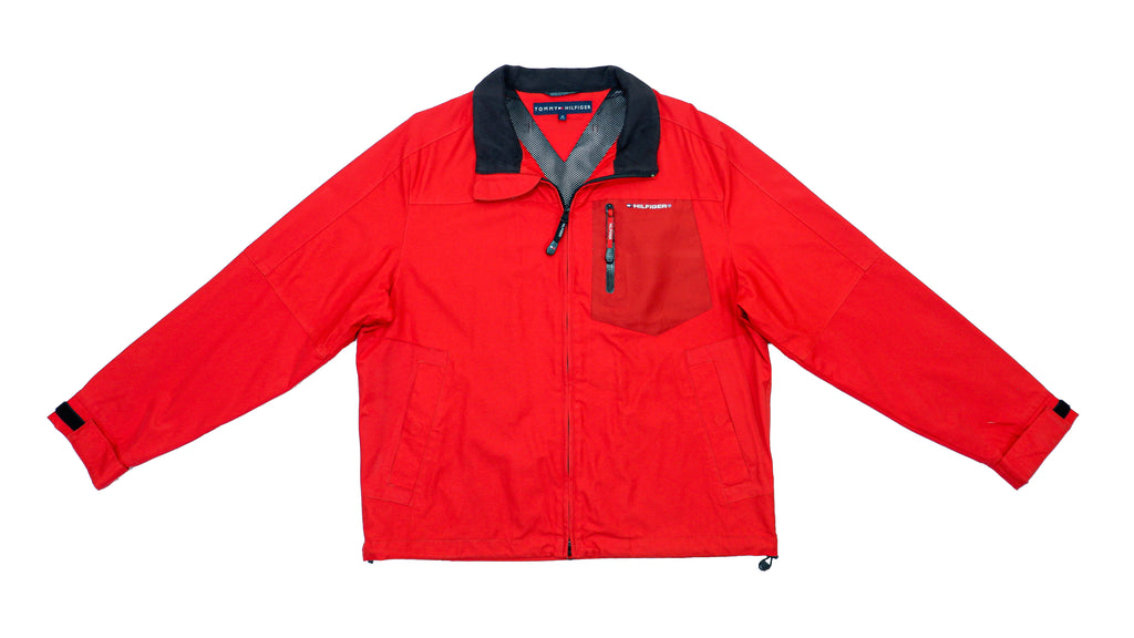 Tommy Hilfiger - Red Waterproof Jacket Medium Vintage Retro