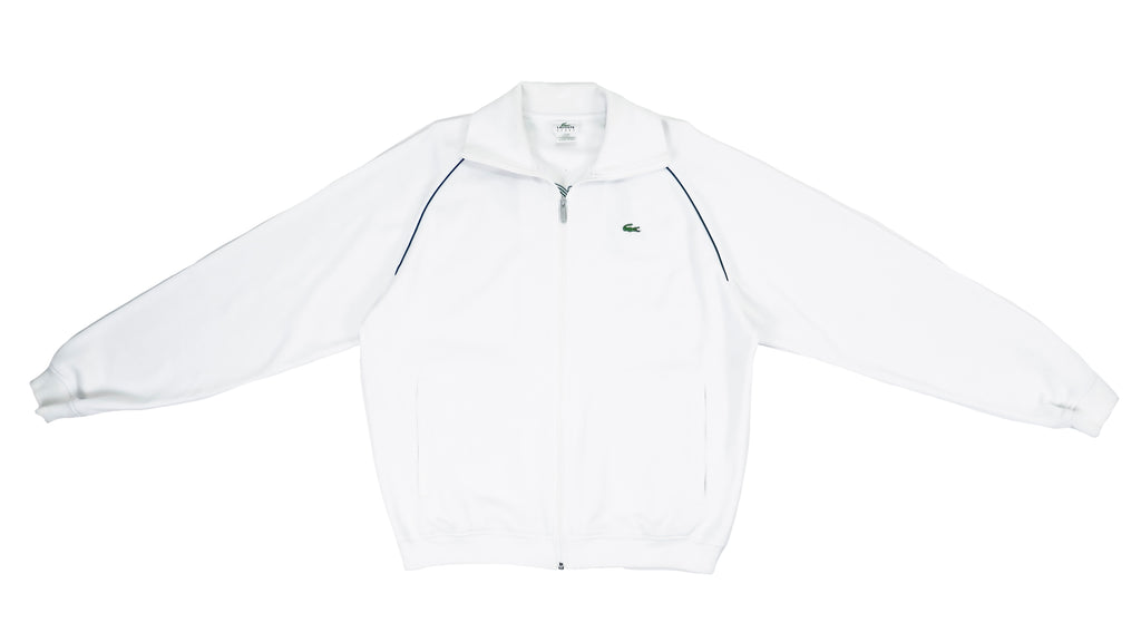 Lacoste - White Sport Windbreaker 1990s XX-Large Vintage Retro