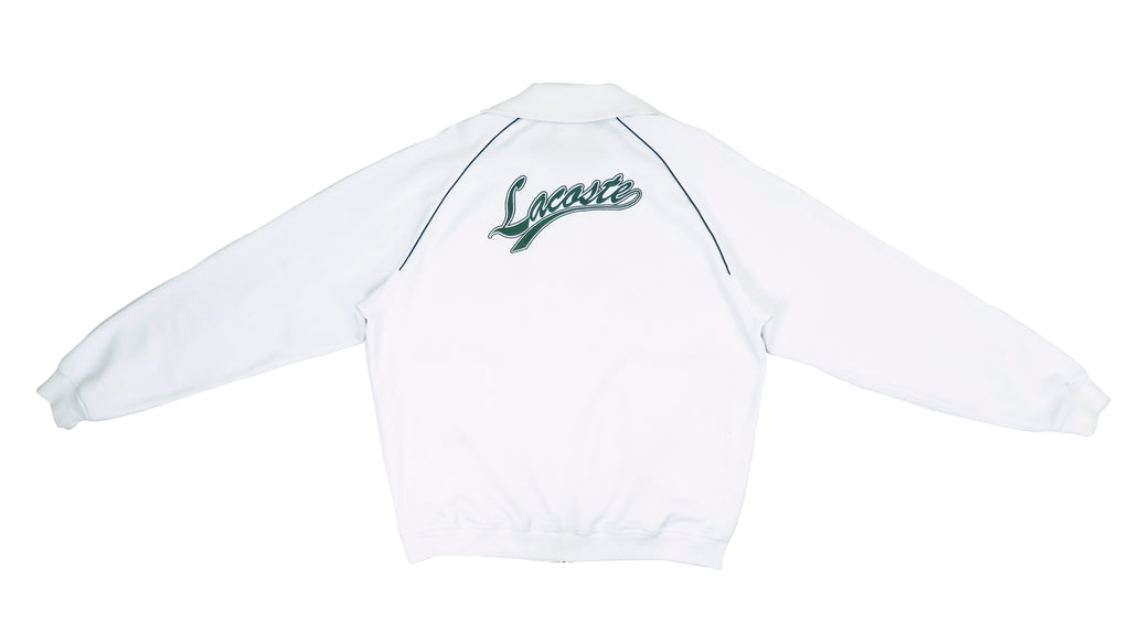 Lacoste - White Sport Windbreaker 1990s XX-Large Vintage Retro