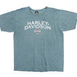 Harley Davidson - Grey Spell-Out T-Shirt 1990s Large Vintage Retro