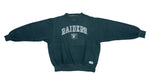 NFL (Logo 7) - Oakland Raiders  Big Logo Black Sweatshirt 1990s X-Large Retro Vintage Football