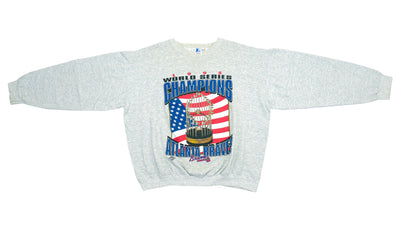 Vintage MLB (Jerzees) - Atlanta Braves Spell-Out T-Shirt 1993 Large –  Vintage Club Clothing