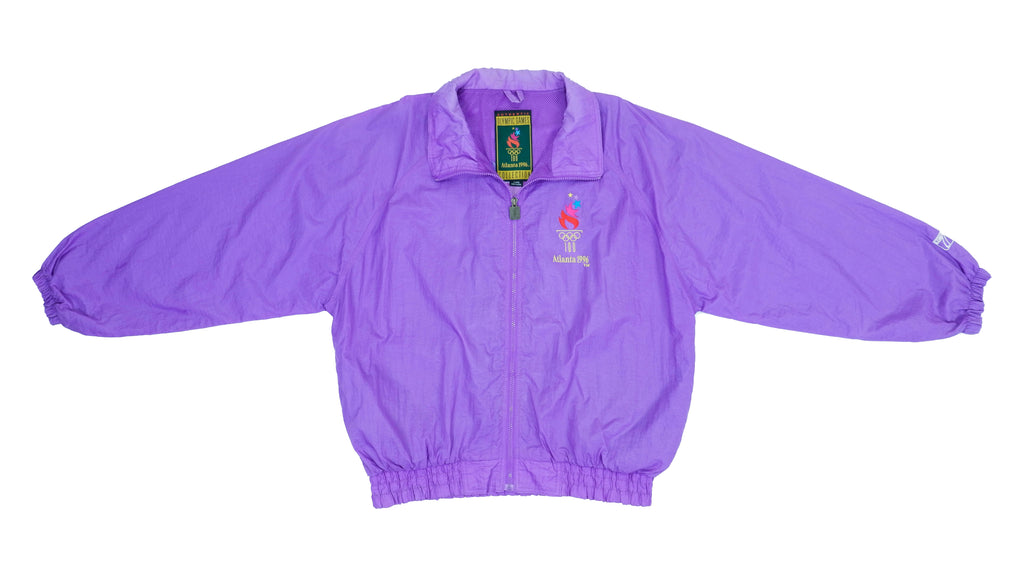 Vintage Retro Purple Logo 7 Olympic Windbreaker Jacket 1990s X-Large