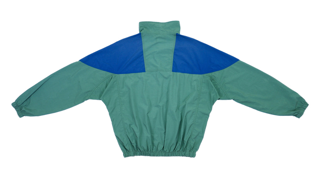 Columbia - Green & Blue Windbreaker 1990s Large Vintage Retro